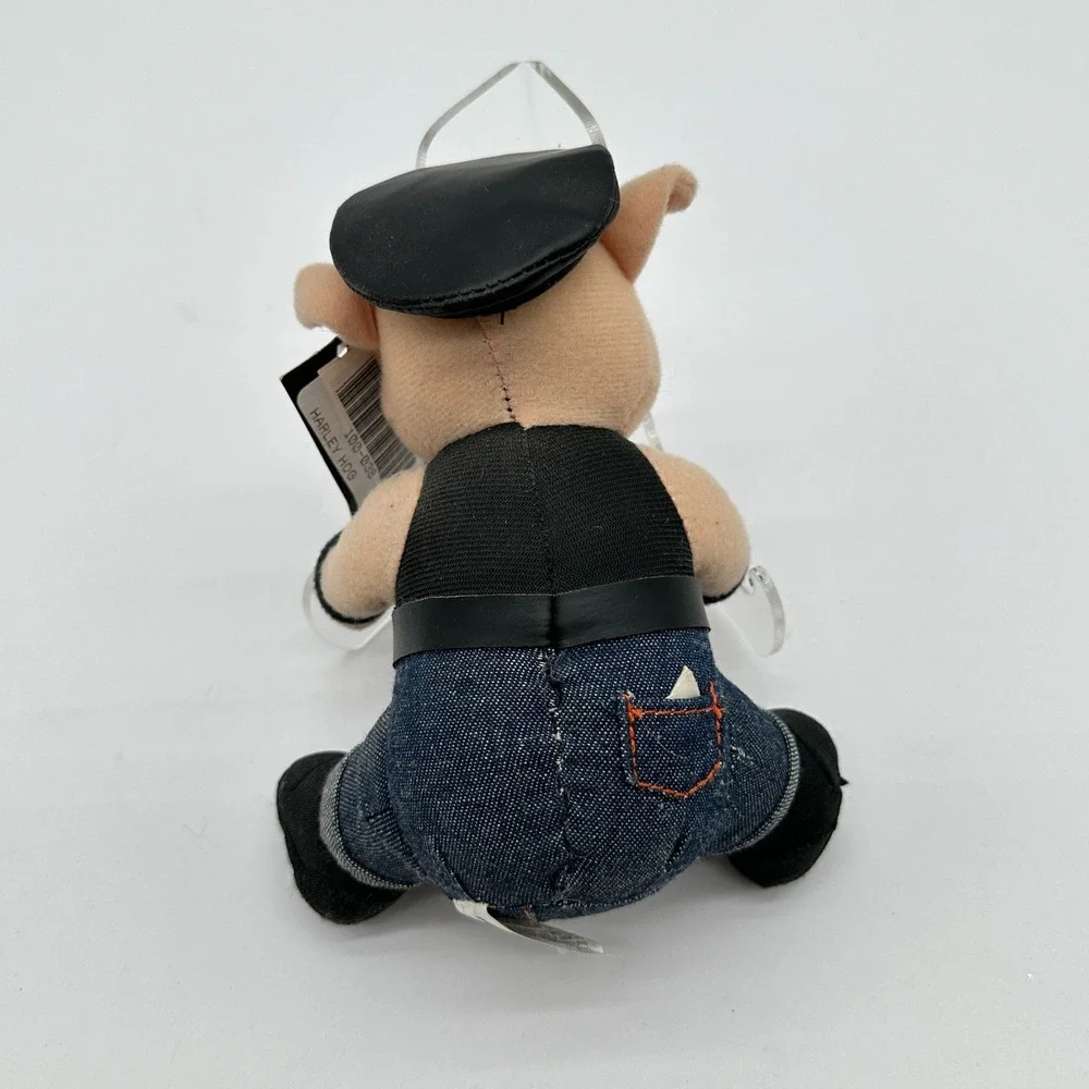 VTG Harley Davidson‎ Plush Pig Hog Biker 1993 Stuffie Toy Deadstock 7in Grunge